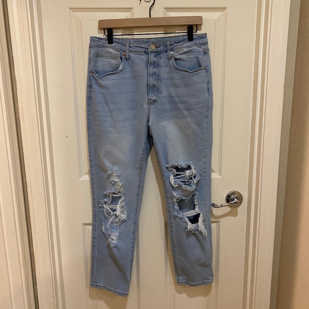 No Boundaries Destroyed Jeans Light Wash Juniors ‎ Size 13